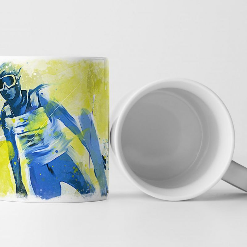 Ski Weitsprung Tasse als Geschenk,  Design Sinus Art