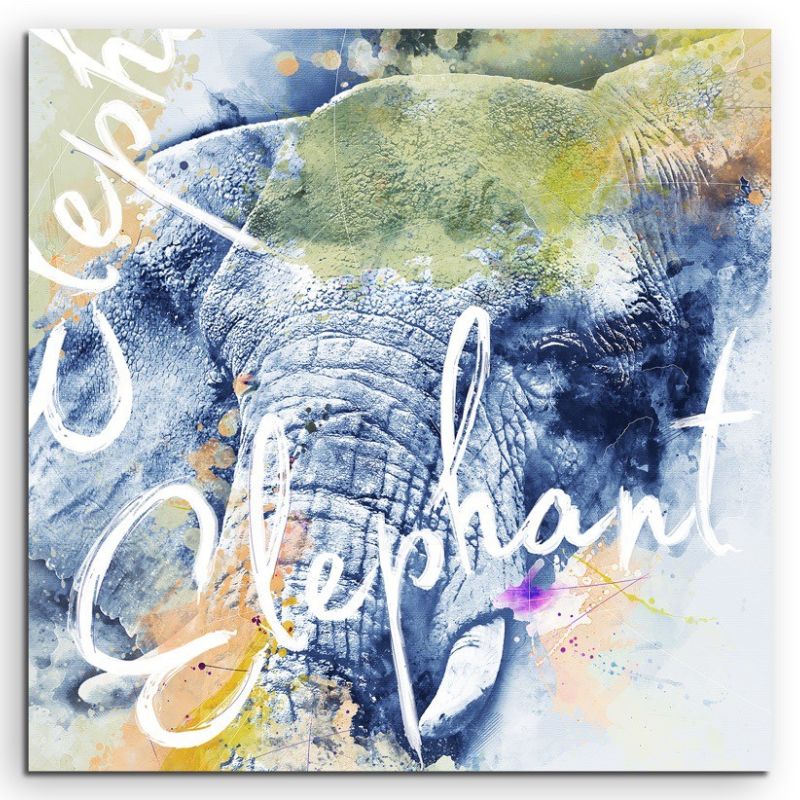 Wilde Elefant mit Kalligraphie