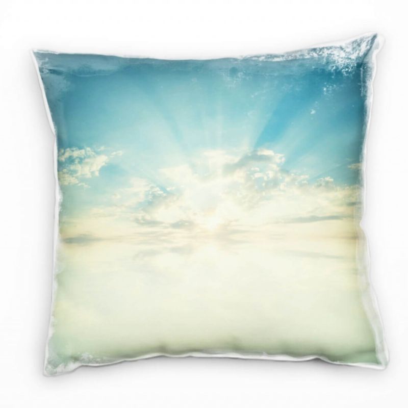 Frühling, Himmel, hell, strahlend, blau, türkis Deko Kissen 40x40cm für Couch Sofa Lounge Zierkissen