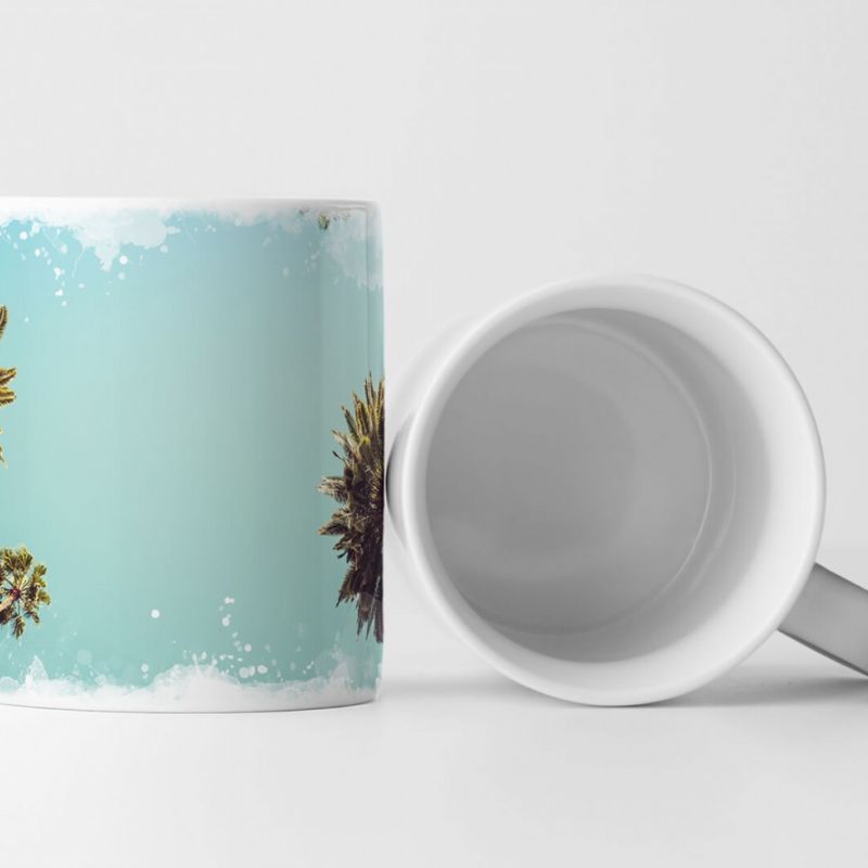 Tasse Geschenk Himmel über Los Angeles mit Vintagepalmen