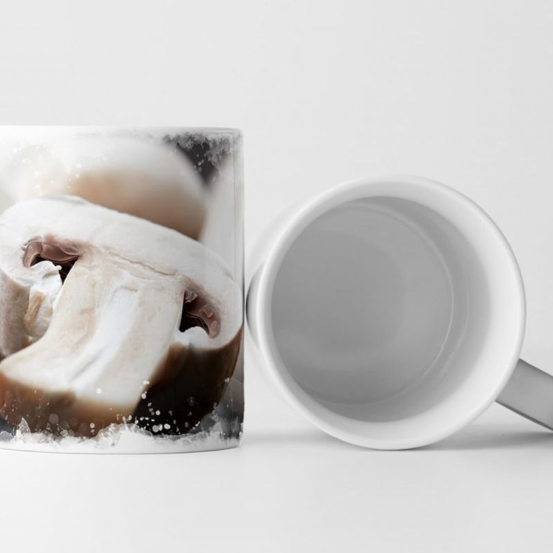 Tasse Geschenk Foodfotografie – Champignons anthrazit