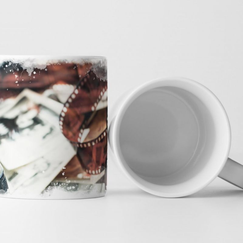 Tasse Geschenk Alte Kamera und Film