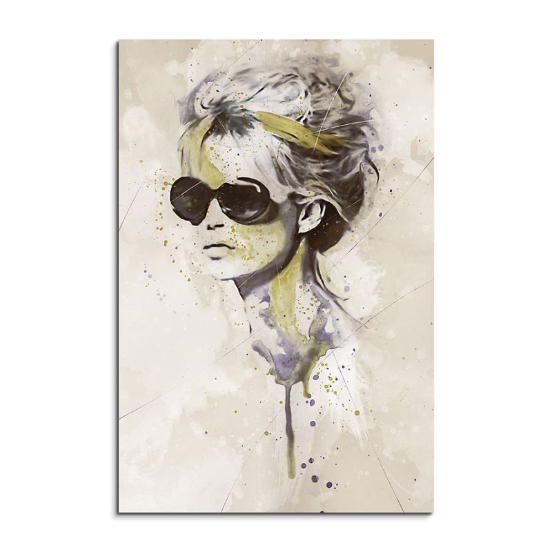 Brigitte Bardot I Splash 90x60cm Kunstbild als Aquarell auf Leinwand