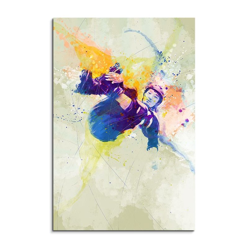 Inliner Xgames 90x60cm Aquarell Art Leinwandbild