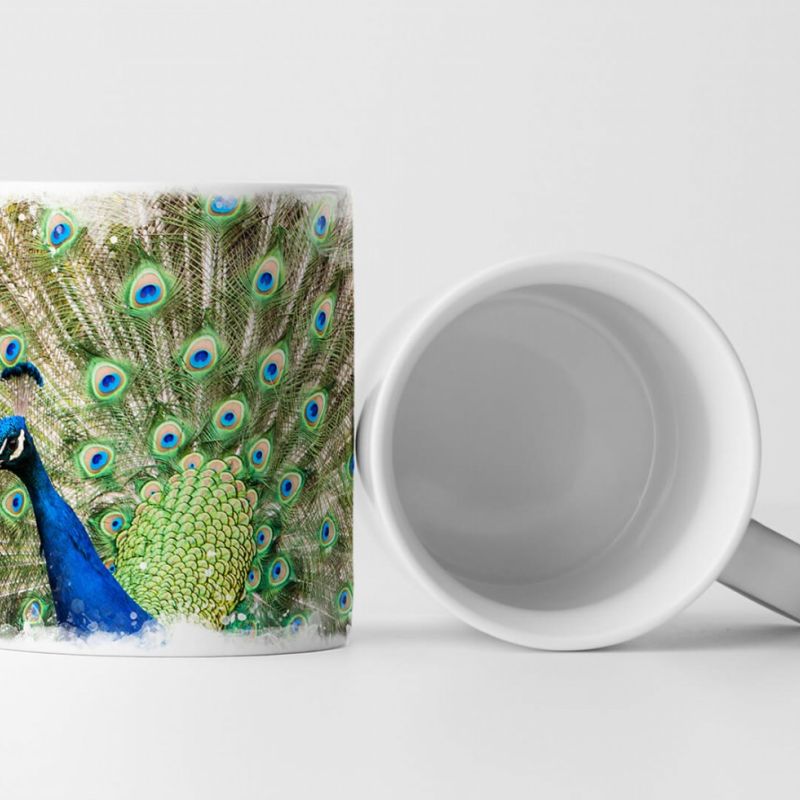 Tasse Geschenk Tierfotografie – Porträt eines männlichen Pfau