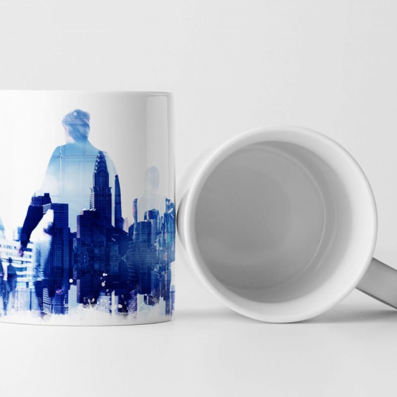 Tasse Geschenk Abstraktes Bild von Geschäftsmenschen