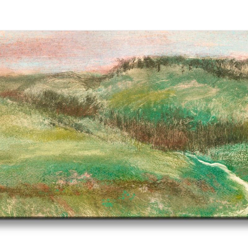 Remaster 120x60cm Edgar Degas weltberühmtes Wandbild Landschaft zeitlose Kunst Grün Natur