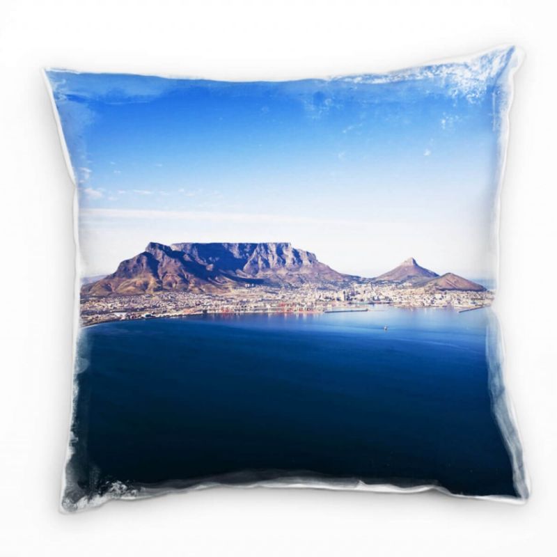 Strand und Meer, Insel, blaues Wasser, blauer Himmel Deko Kissen 40x40cm für Couch Sofa Lounge Zierk