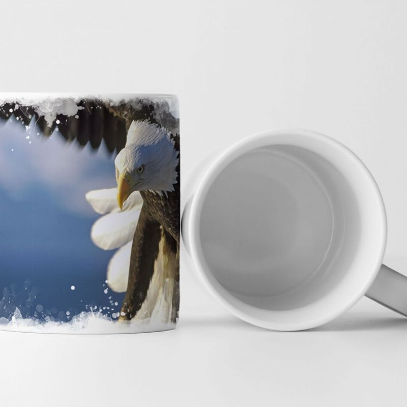 Tasse Geschenk Tierfotografie  – Adler in der Luft