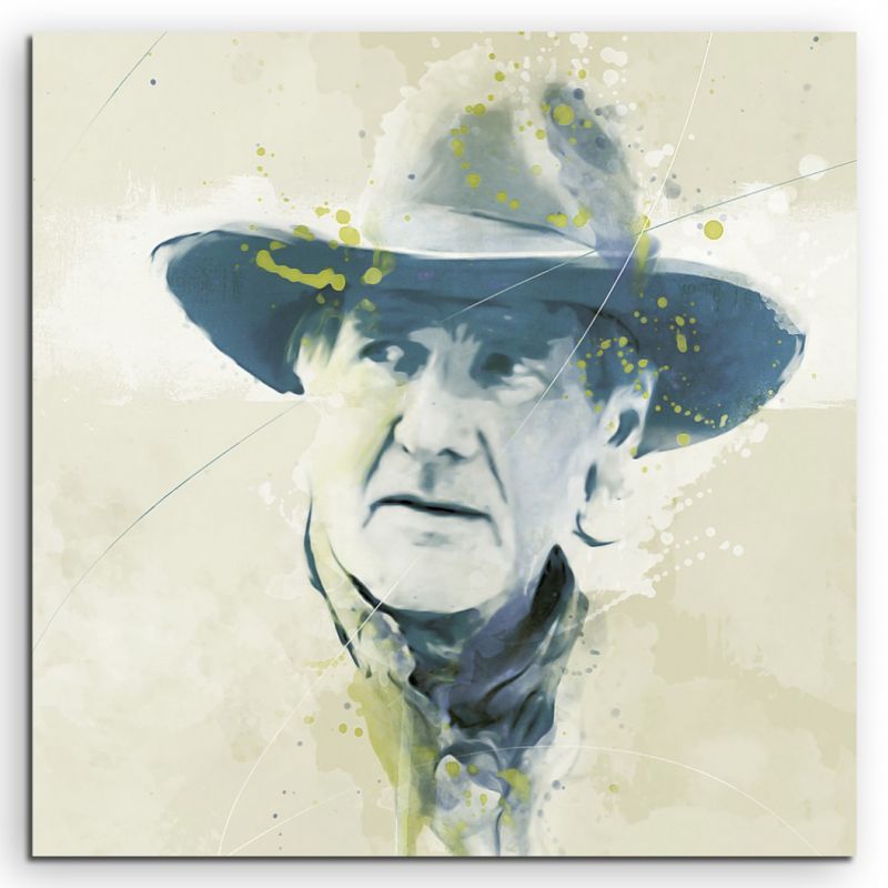 Harrison Ford Aqua 60x60cm Wandbild Aquarell Art