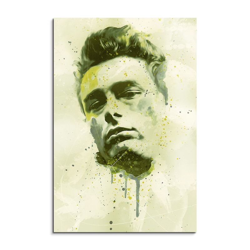 James Dean Splash 90x60cm Kunstbild als Aquarell auf Leinwand