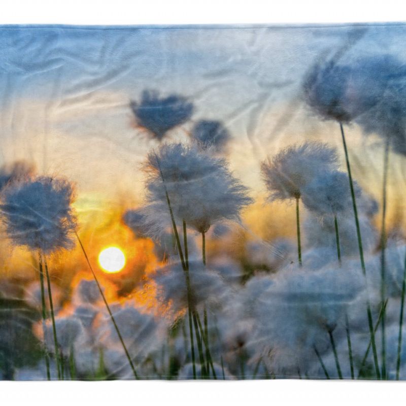 Handtuch Strandhandtuch Saunatuch Kuscheldecke  mit Fotomotiv Sonnenuntergang Fl