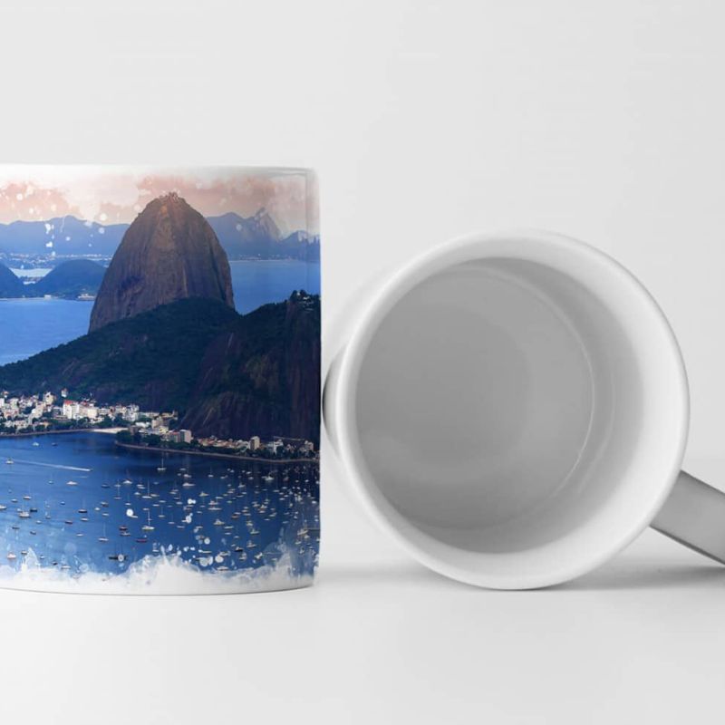 Tasse Geschenk Landschaftsfotografie – Rio De Janeiro in der Abendsonne Brasilien