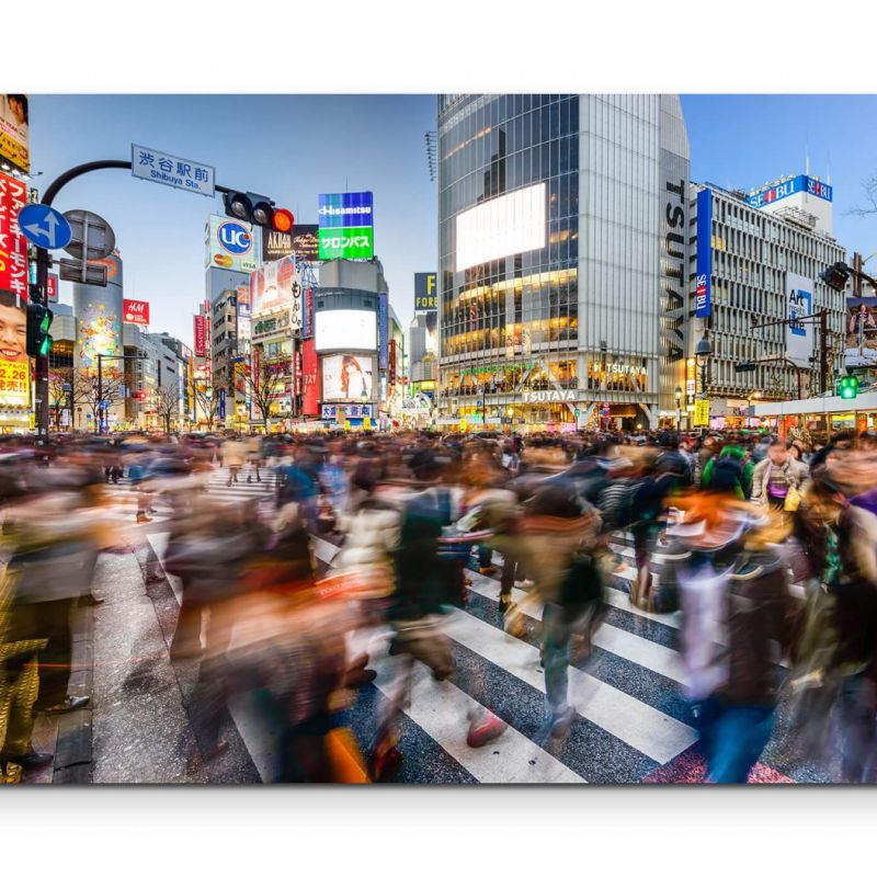 Menschen in Tokyo  Kreuzung – Leinwandbild