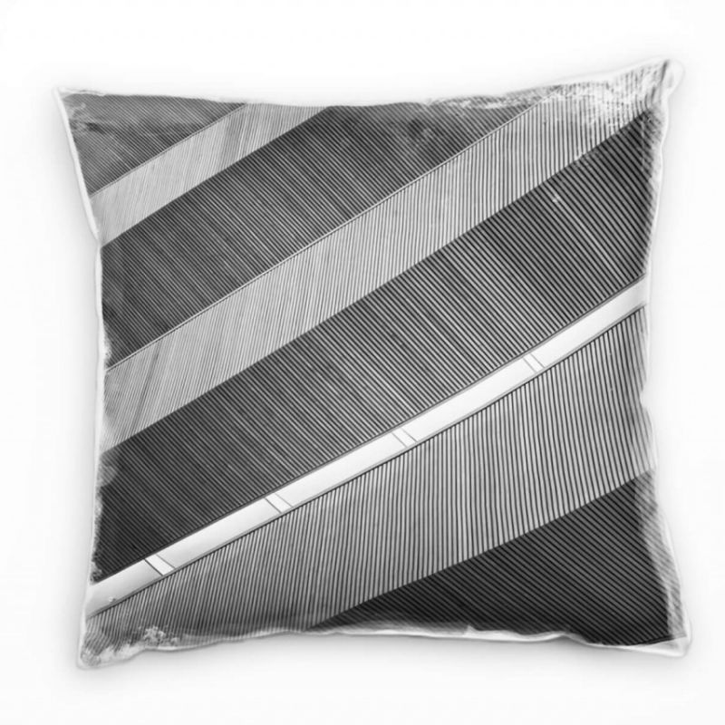 Urban, Architektur, Abstrakt, grau Deko Kissen 40x40cm für Couch Sofa Lounge Zierkissen