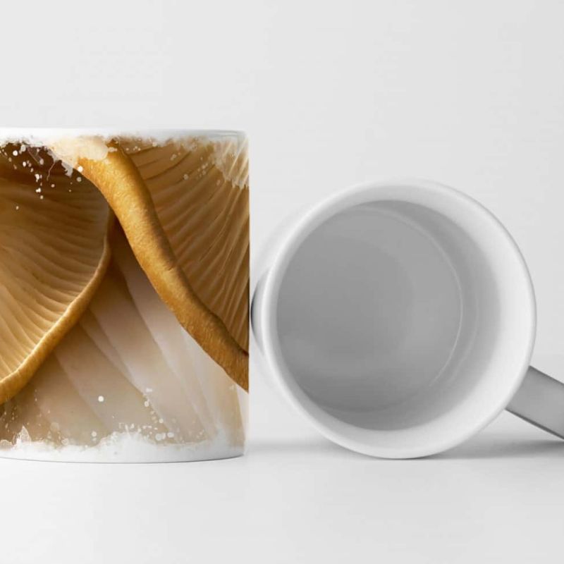 Tasse Geschenk Maitake Pilz – Makrofotografie