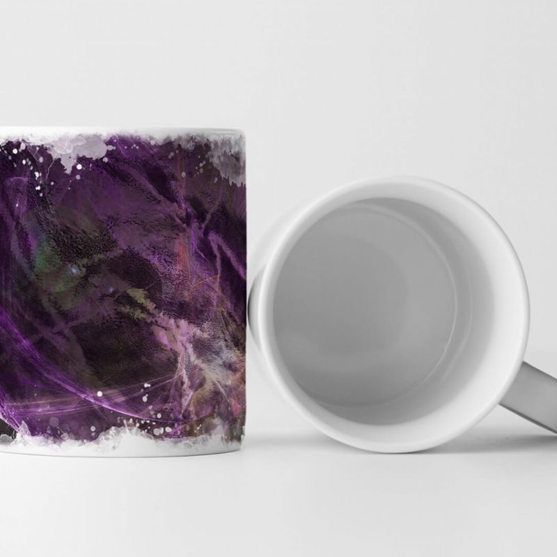 Tasse Geschenk lila, violett, dunkel Farbverlauf