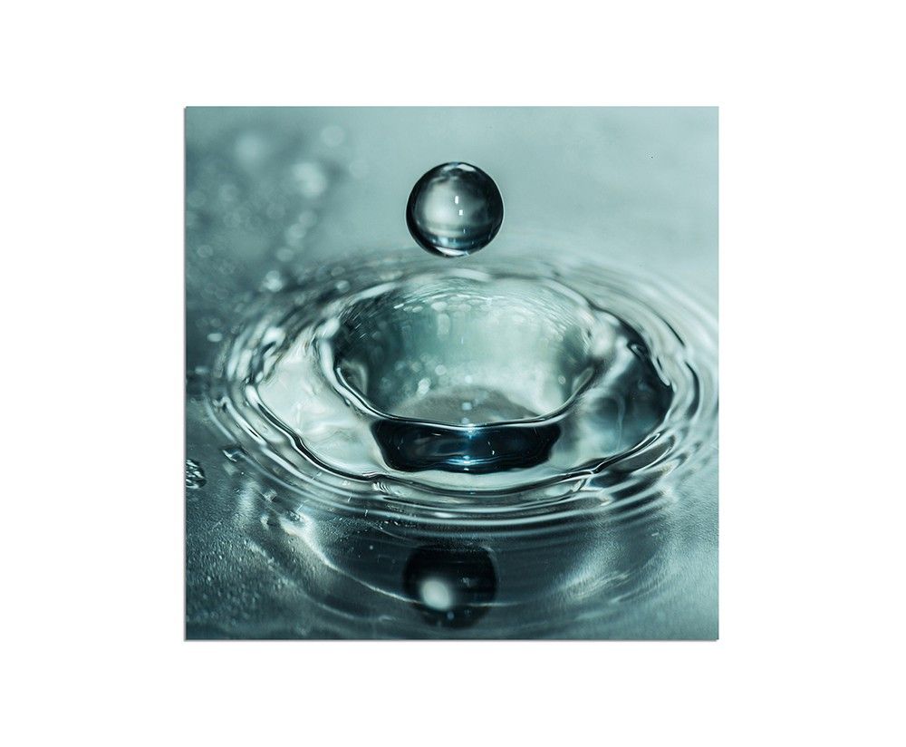 80x80cm Wasser Wassertropfen makro