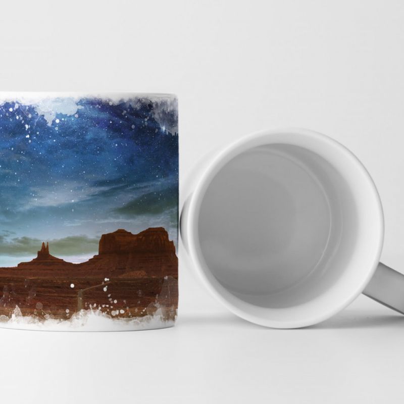 Tasse Geschenk Naturfotografie – Monument Valley bei Nacht