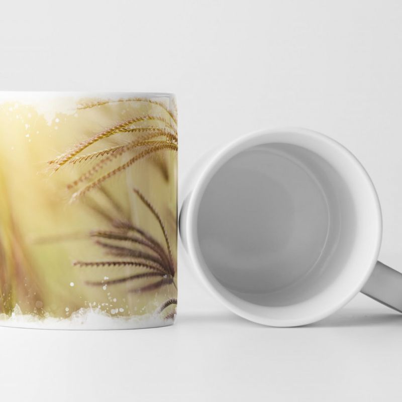 Tasse Geschenk Naturfotografie – Grasblume und Licht