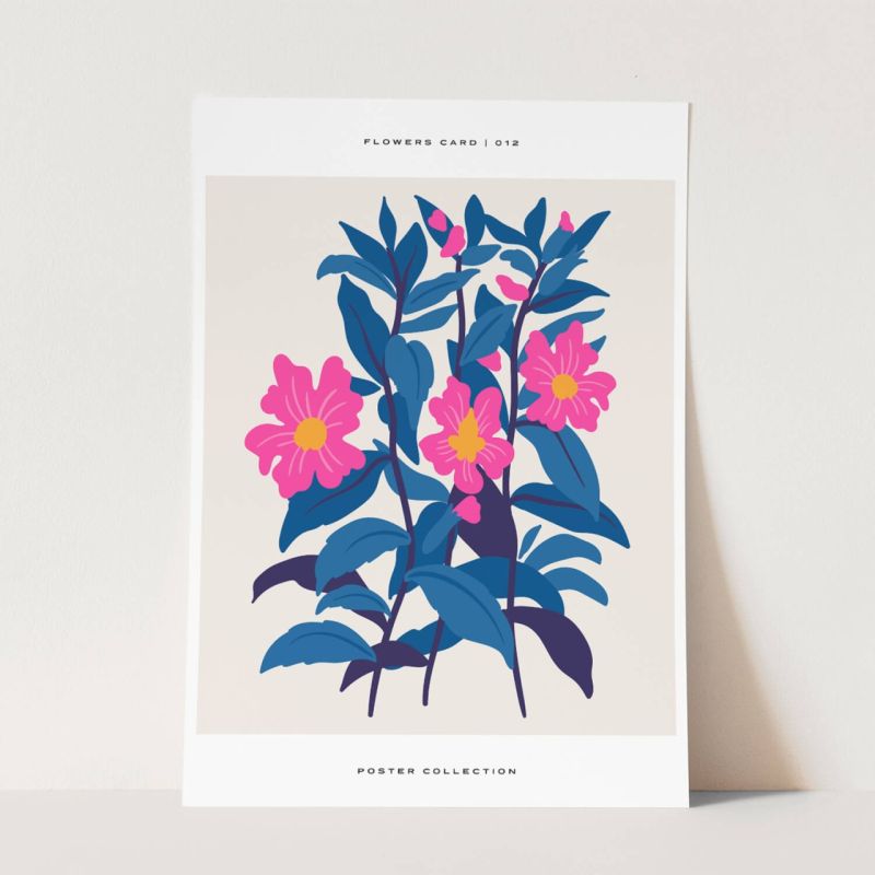 Botanica Wunderschöne Blumen Illustration Dekorativ Modern Farbenfroh