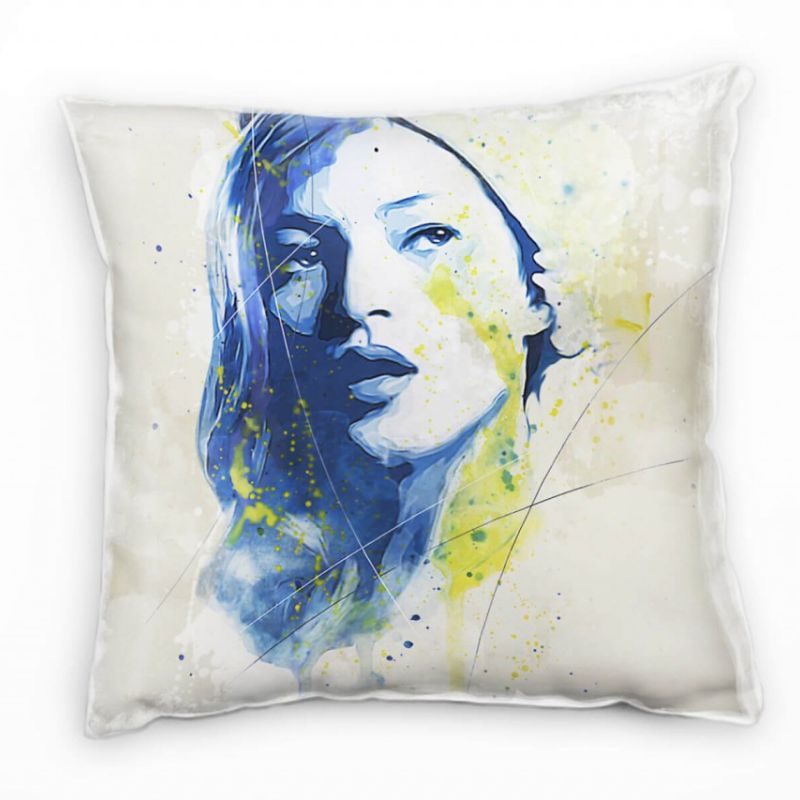 Kate Moss Deko Kissen Bezug 40x40cm für Couch Sofa Lounge Zierkissen