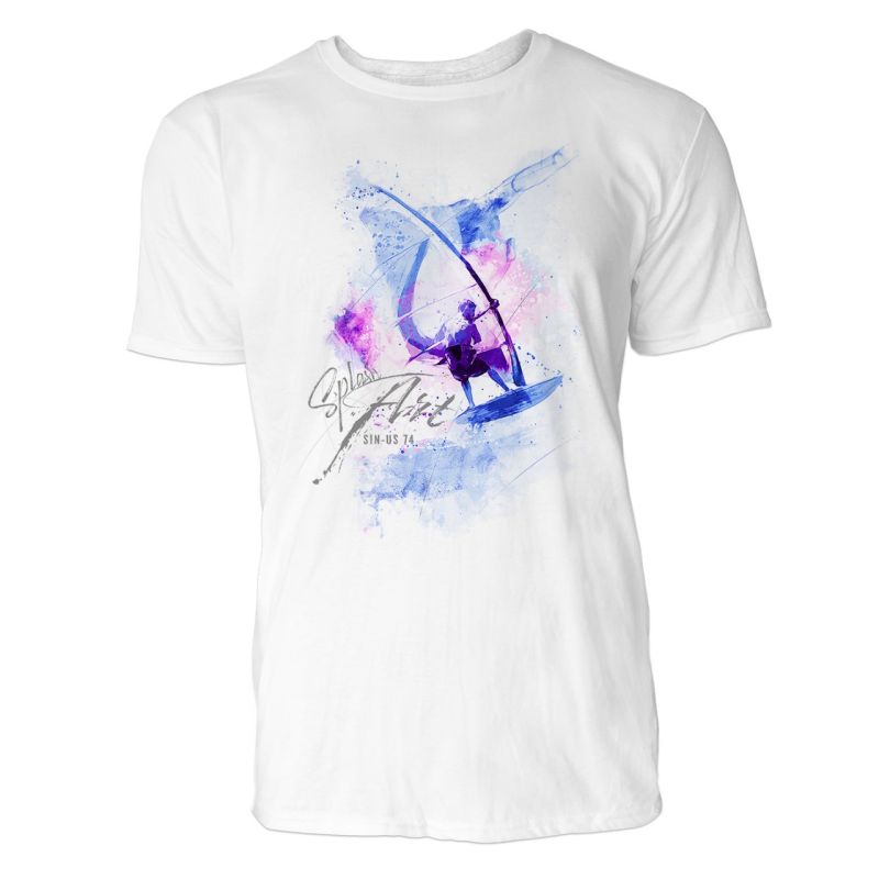 Windsurfing  Sinus Art ® T-Shirt Crewneck Tee with Frontartwork