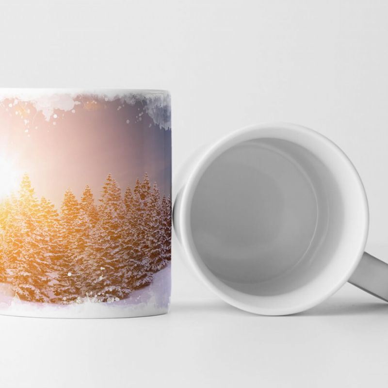 Tasse Geschenk Landschaftsfotografie –  Alpine Winterlandschaft