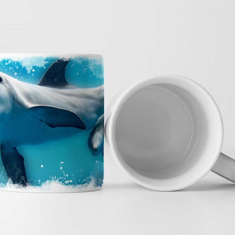 Tasse Geschenk Tierfotografie – Delfine im Ozean