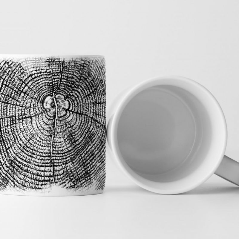 Tasse Geschenk Baumstamm – Schwarz Weiss Fotografie