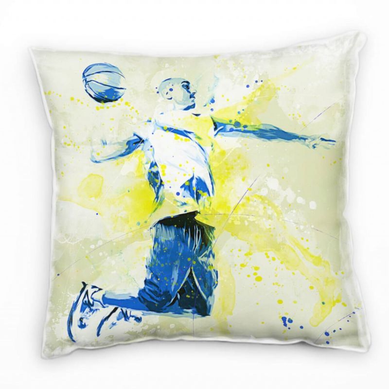 Basketball IV Deko Kissen Bezug 40x40cm für Couch Sofa Lounge Zierkissen