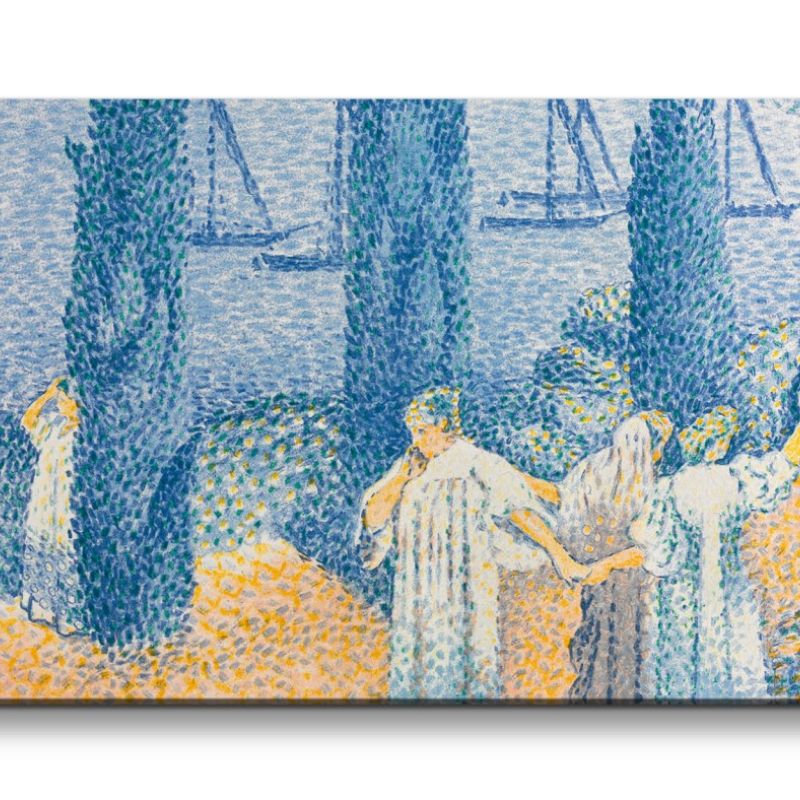 Remaster 120x60cm Henri Edmond Cross weltberühmtes Wandbild Impressionismus Farbenfroh The Promenade