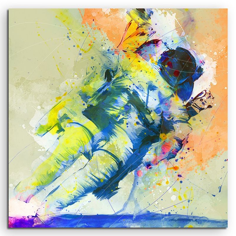 Astronaut I 60x60cm Aquarell Art Leinwandbild