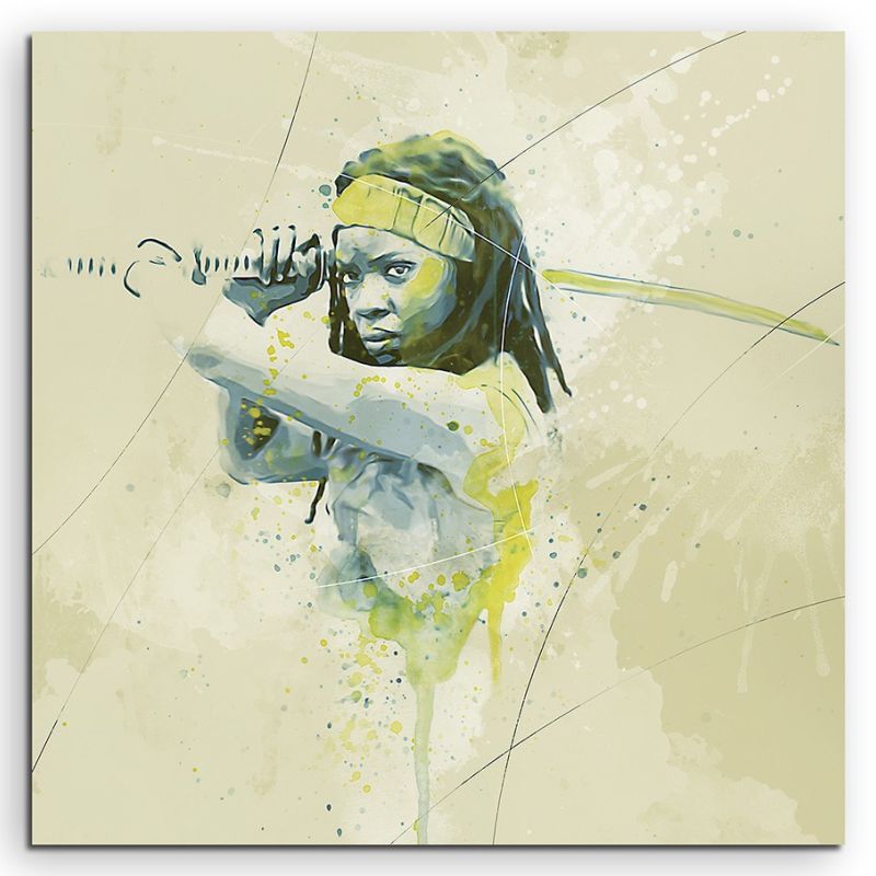 The Walking Dead Michonne Aqua 90×60 cm Aquarell Kunstbild