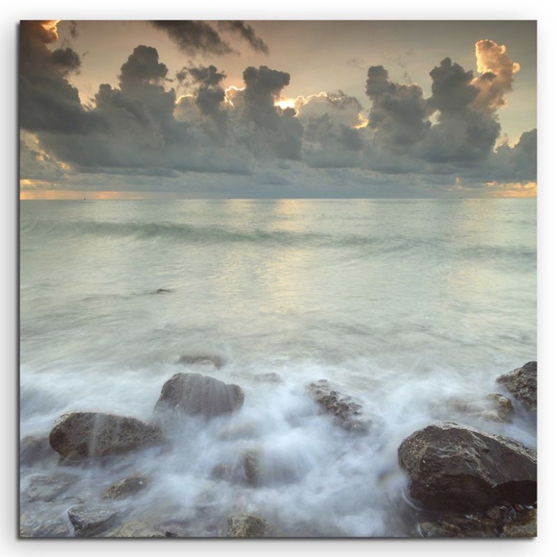 Landschaftsfotografie – Meer in Phetchaburi, Thailand auf Leinwand