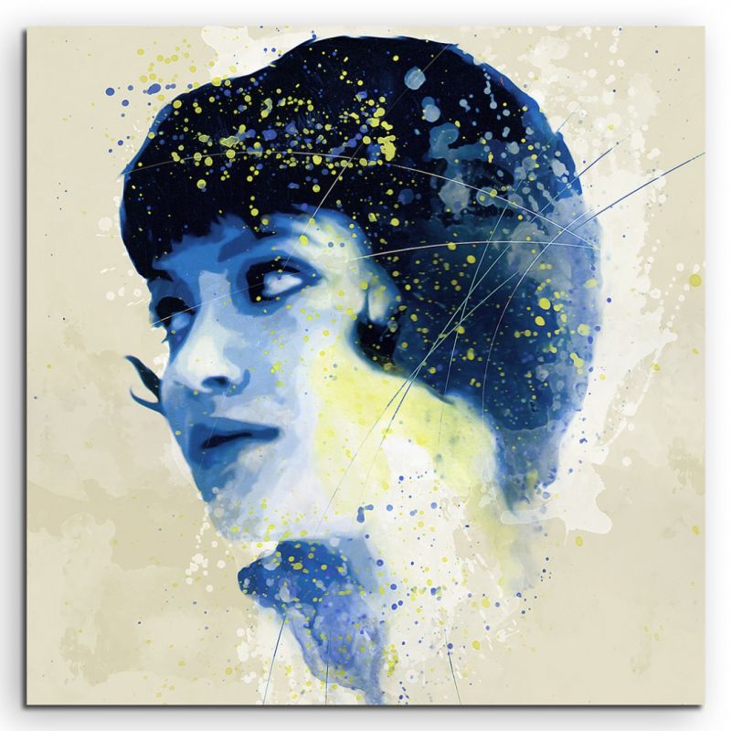 Anna Karina Aqua 60x60cm Wandbild Aquarell Art