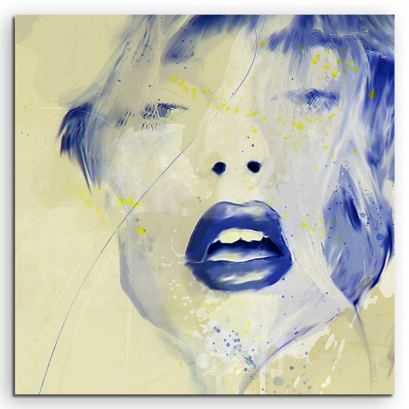 Suki Waterhouse I Aqua 60x60cm Wandbild Aquarell Art