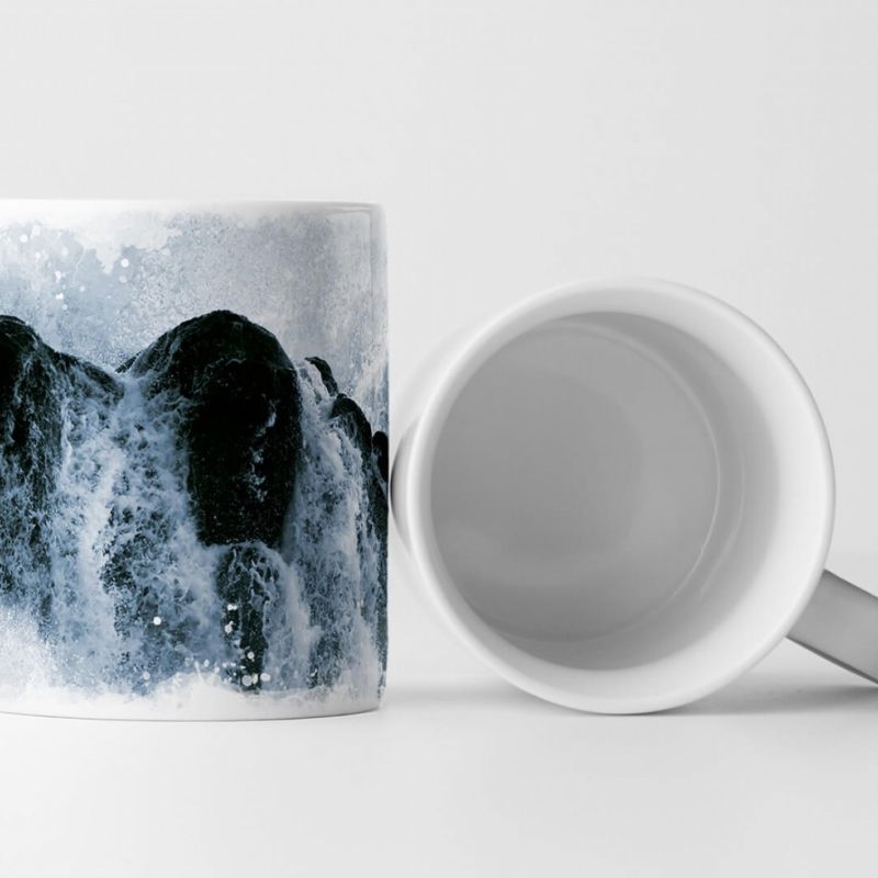 Tasse Geschenk Bild – Abstrakte braune Laubblätter