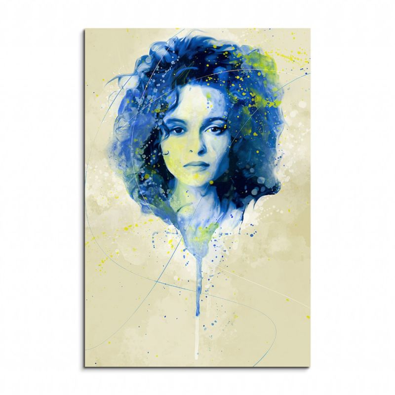 Helena Bonham Aqua 90x60cm Wandbild Aquarell Art