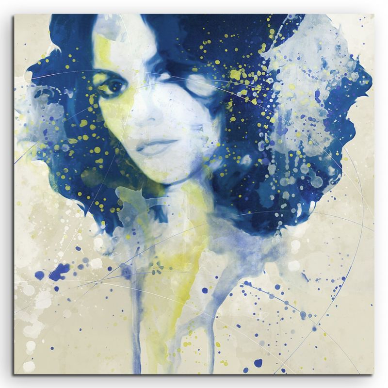 Vanessa Paradis V Aqua 60x60cm Wandbild Aquarell Art