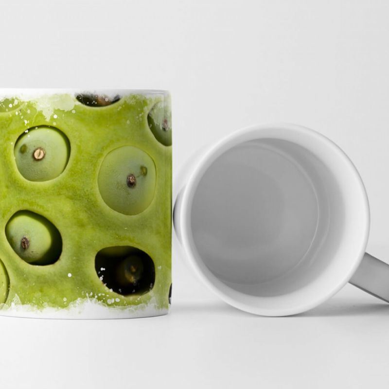 Tasse Geschenk Naturfotografie – Lotuspflanze mit Samen