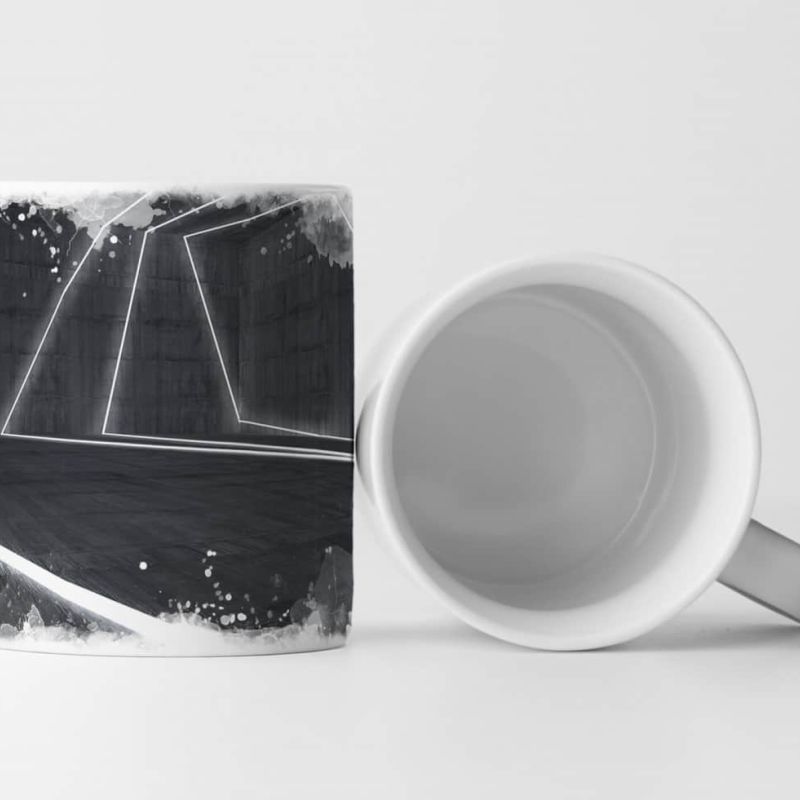 Tasse Geschenk abstrakter Raum mit Lichtern