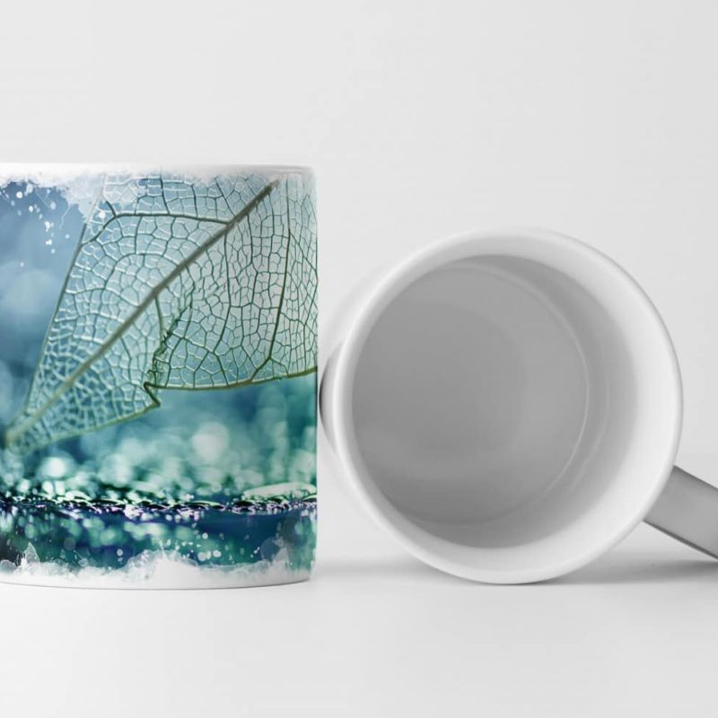 Tasse Geschenk Expressive Fotografie – Skelett eines Blattes