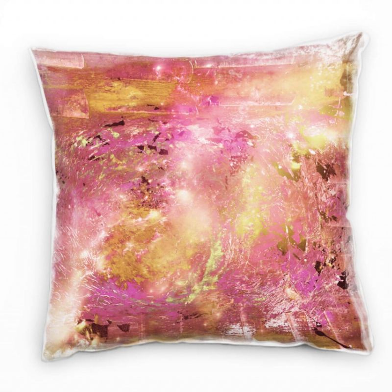 Couch Sofa Lounge Zierkissen in 40x40cm Pink Gold Pastellgelb