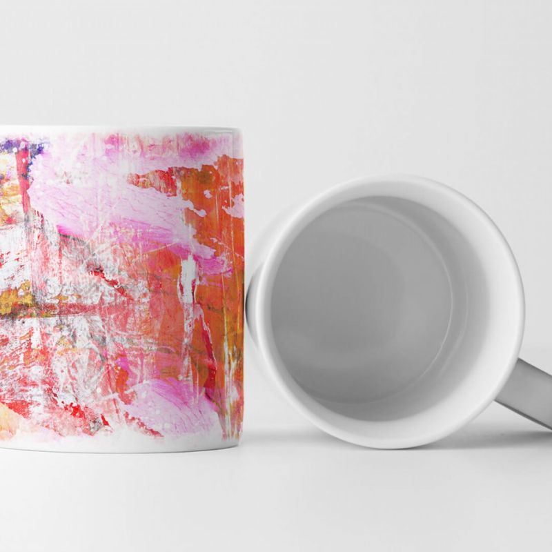 Tasse Geschenk rosa Splash Klekse