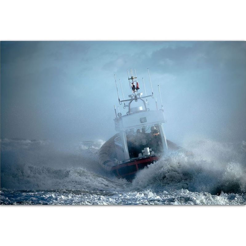 120x80cm Unwetter Sturm Schiff See Ozean