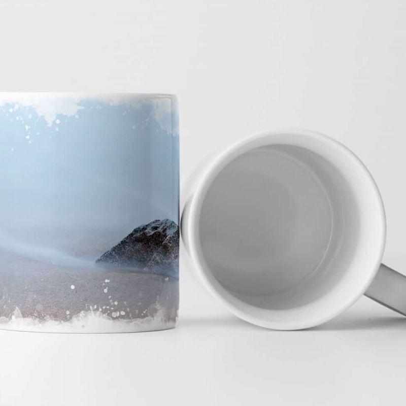 Tasse Geschenk Landschaftsfotografie – Einsamer Fels im Meer