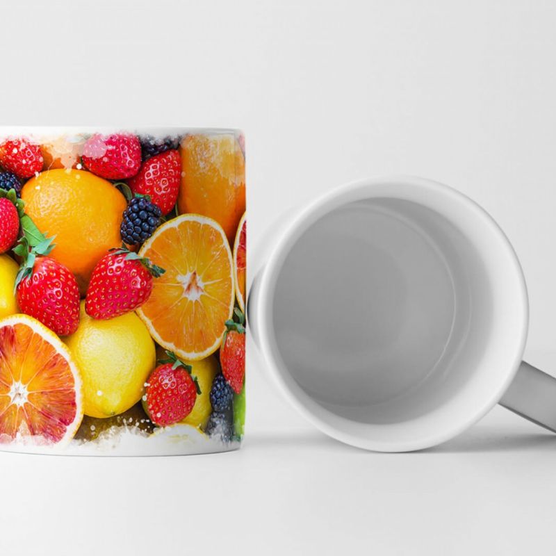 Tasse Geschenk Food-Fotografie – Bunter Obstsalat