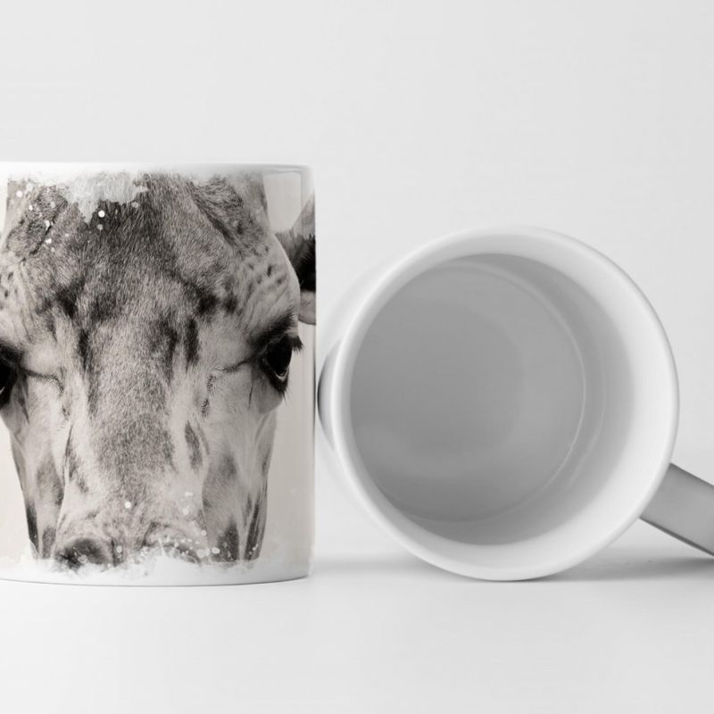 Tasse Geschenk Tierfotografie – Giraffe im Porträt