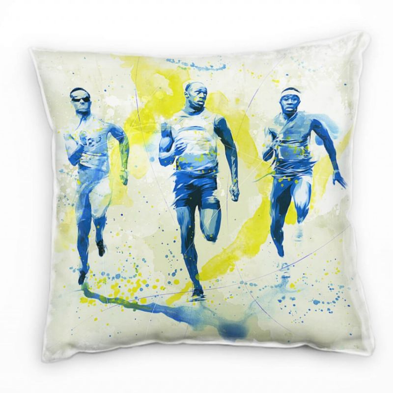 Running II Deko Kissen Bezug 40x40cm für Couch Sofa Lounge Zierkissen